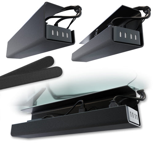 The No-Drill Under Desk Cable Management Tray(Pack Of 2)